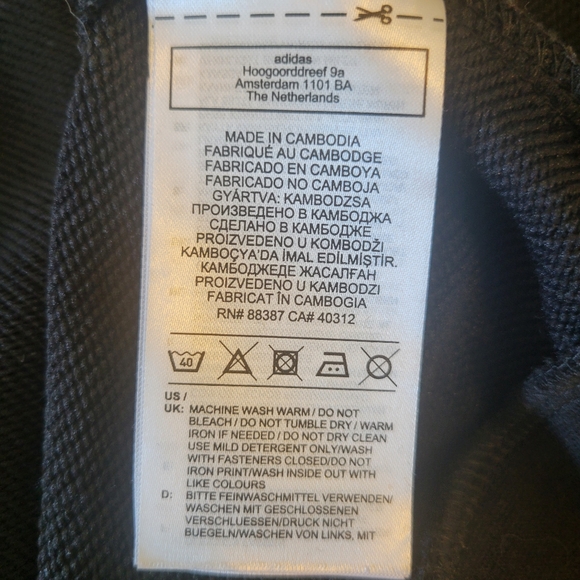 Adidas Black Hoodie Sz XL - Picture 5 of 7